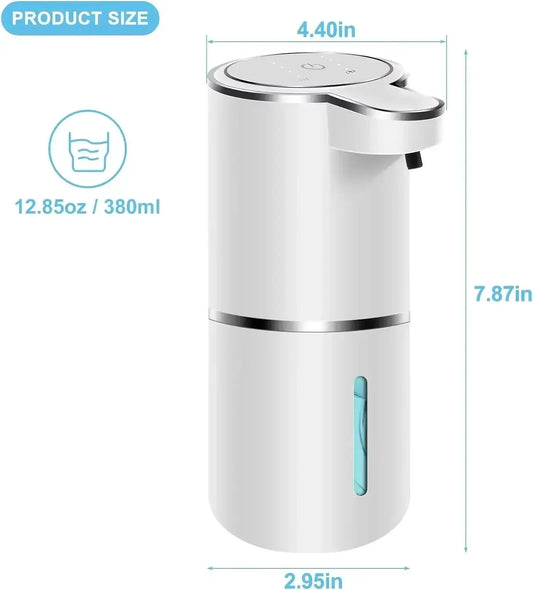 Dispensador Automático de Jabón Espumoso – 380 ml Recargable por USB | Brillalia